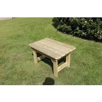 Timber Wood Garden Coffee Table - Ivory