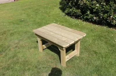 Timber Wood Garden Coffee Table - Ivory image