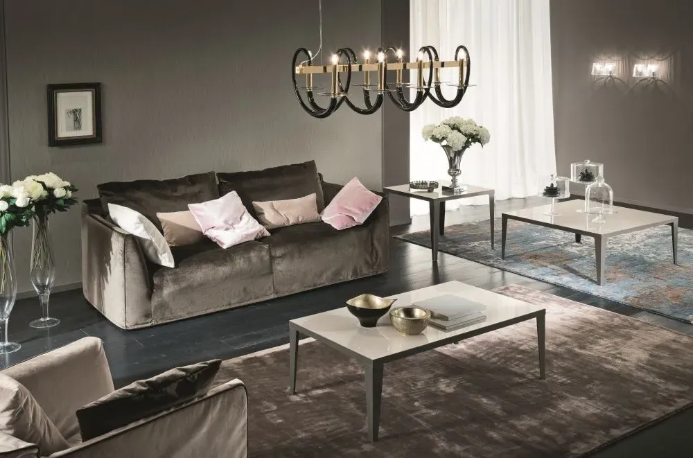 Alf Italia Mont Blanc Lamp Table - Light Koto, Gloss