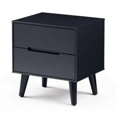 Alicia 2 Drawer Bedside Cabinet - Black image