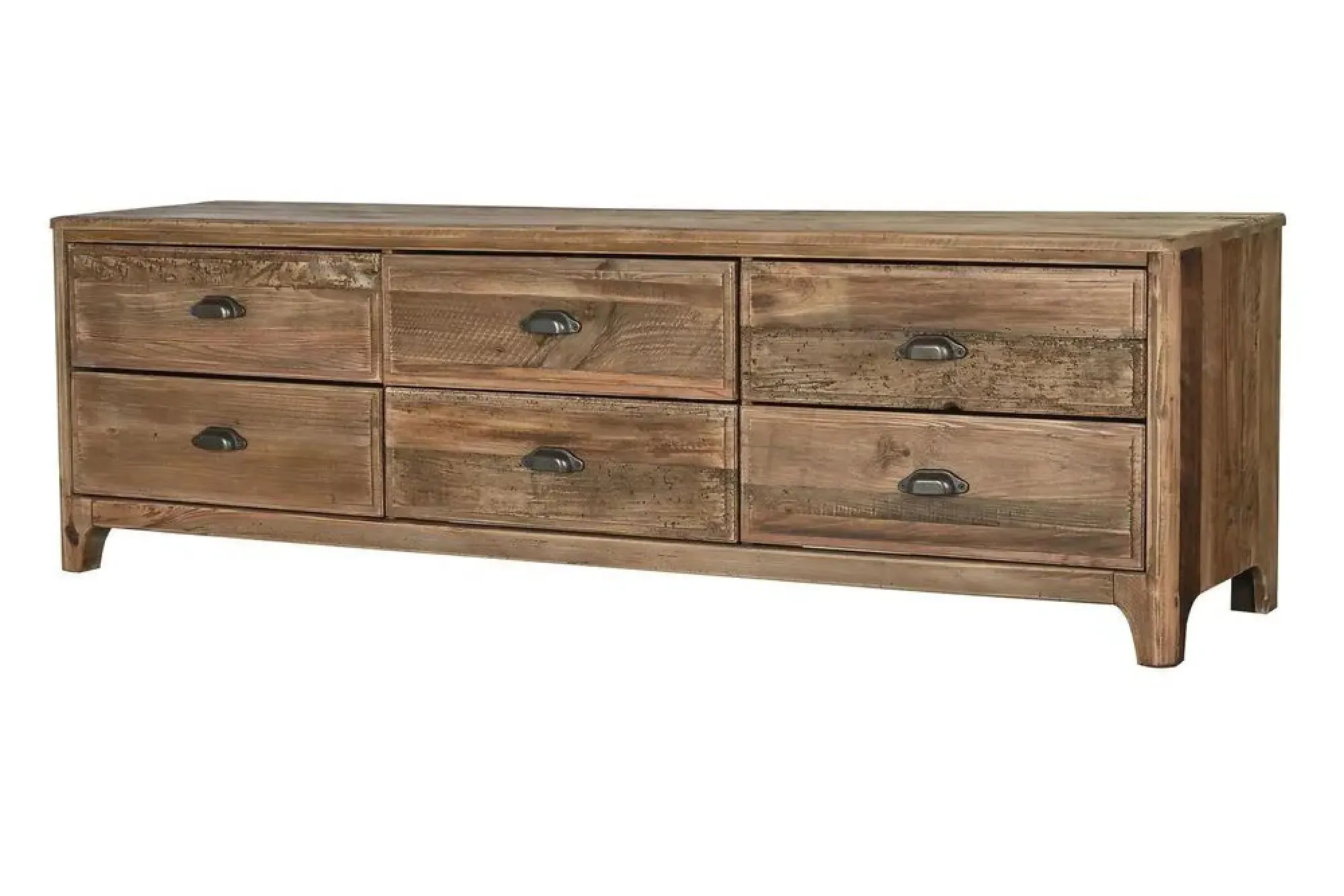 Alpine Large TV Unit - Natural, Recycled Wood