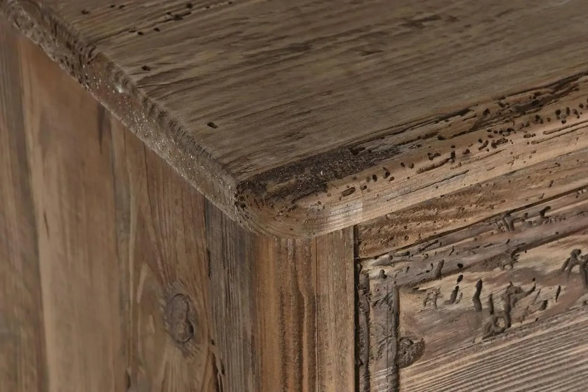 Alpine Large TV Unit - Natural, Recycled Wood