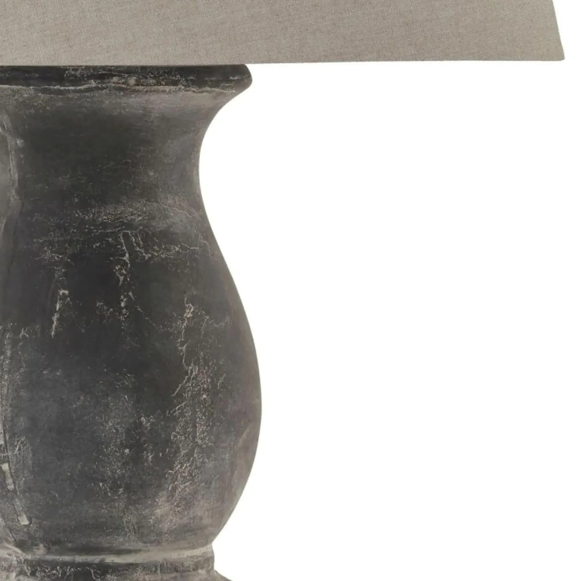 Amalfi Pillar Table Lamp with Linen Shade - Grey