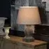 Amalfi Pillar Table Lamp with Linen Shade - Grey
