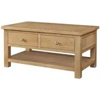 Appleby Oak 2 Drawer Coffee Table - Light Lacquer