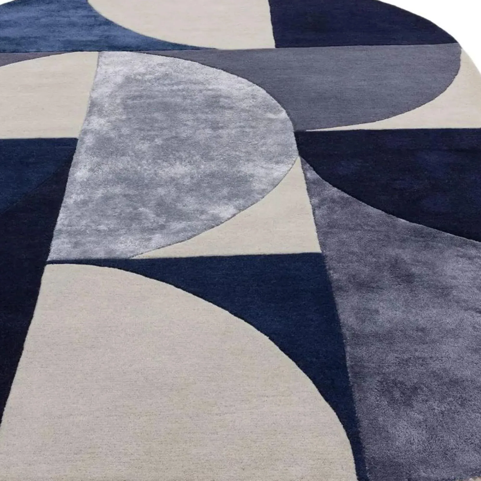 Asiatic Matrix Oval 74 Rug - Indigo