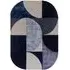 Asiatic Matrix Oval 74 Rug - Indigo