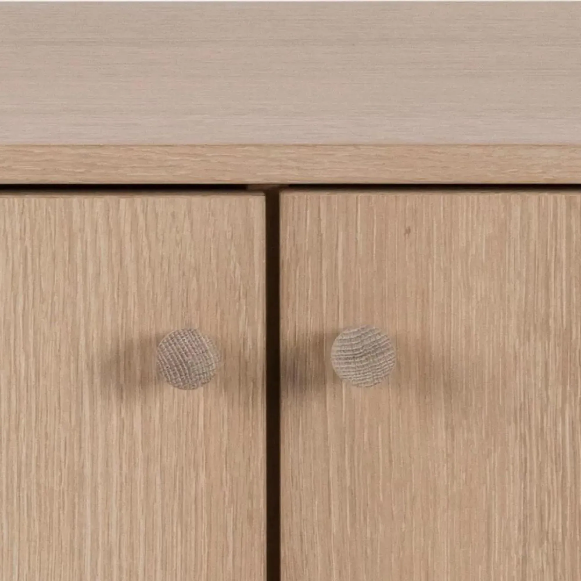 Aston Oak 2 Door Large Sideboard - White, Oak Veneer