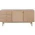 Aston Oak 2 Door Large Sideboard - White, Oak Veneer