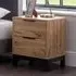 Bali Oak 2 Drawer Bedside Cabinet - Oak