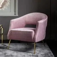 Barletta Armchair - Dusky Pink, Velvet