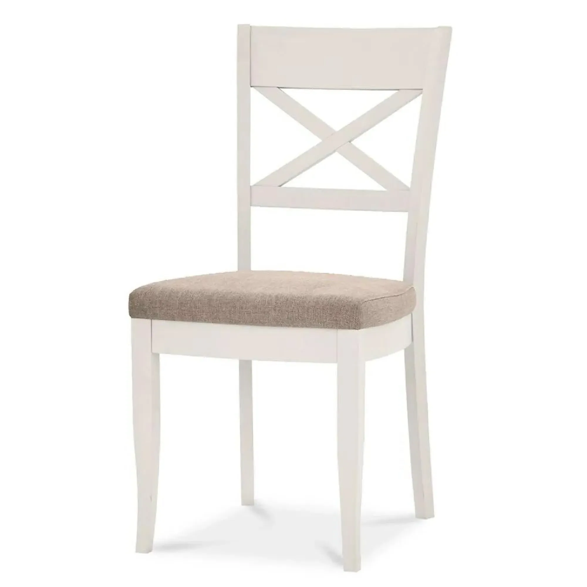 Bentley Designs Montreux X Back Dining Chair - Grey, Fabric