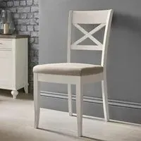 Bentley Designs Montreux X Back Dining Chair - Grey, Fabric