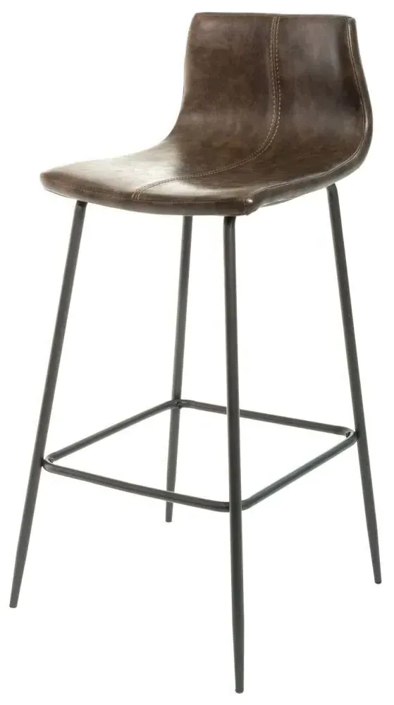 Bermuda Barstool Set - Chestnut, Vegan Leather