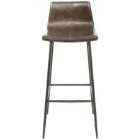 Bermuda Barstool Set - Chestnut, Vegan Leather