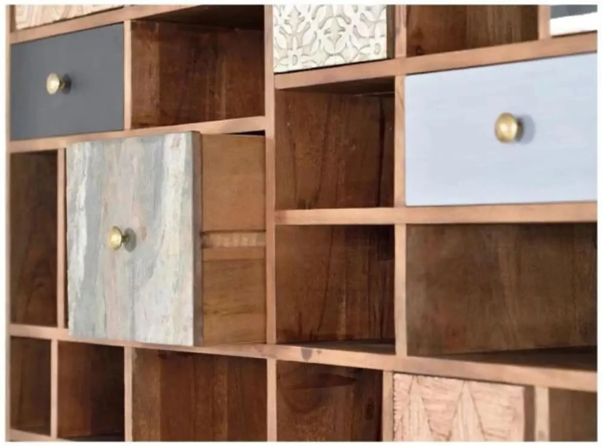 Bonham Solid Mango Wood Bookcase - Light Walnut