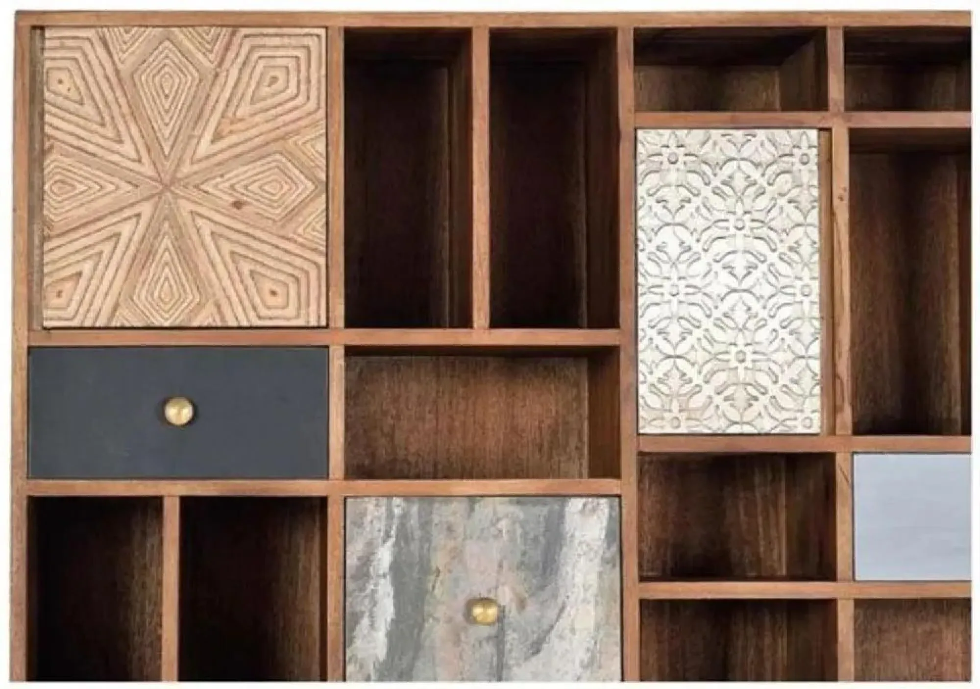 Bonham Solid Mango Wood Bookcase - Light Walnut