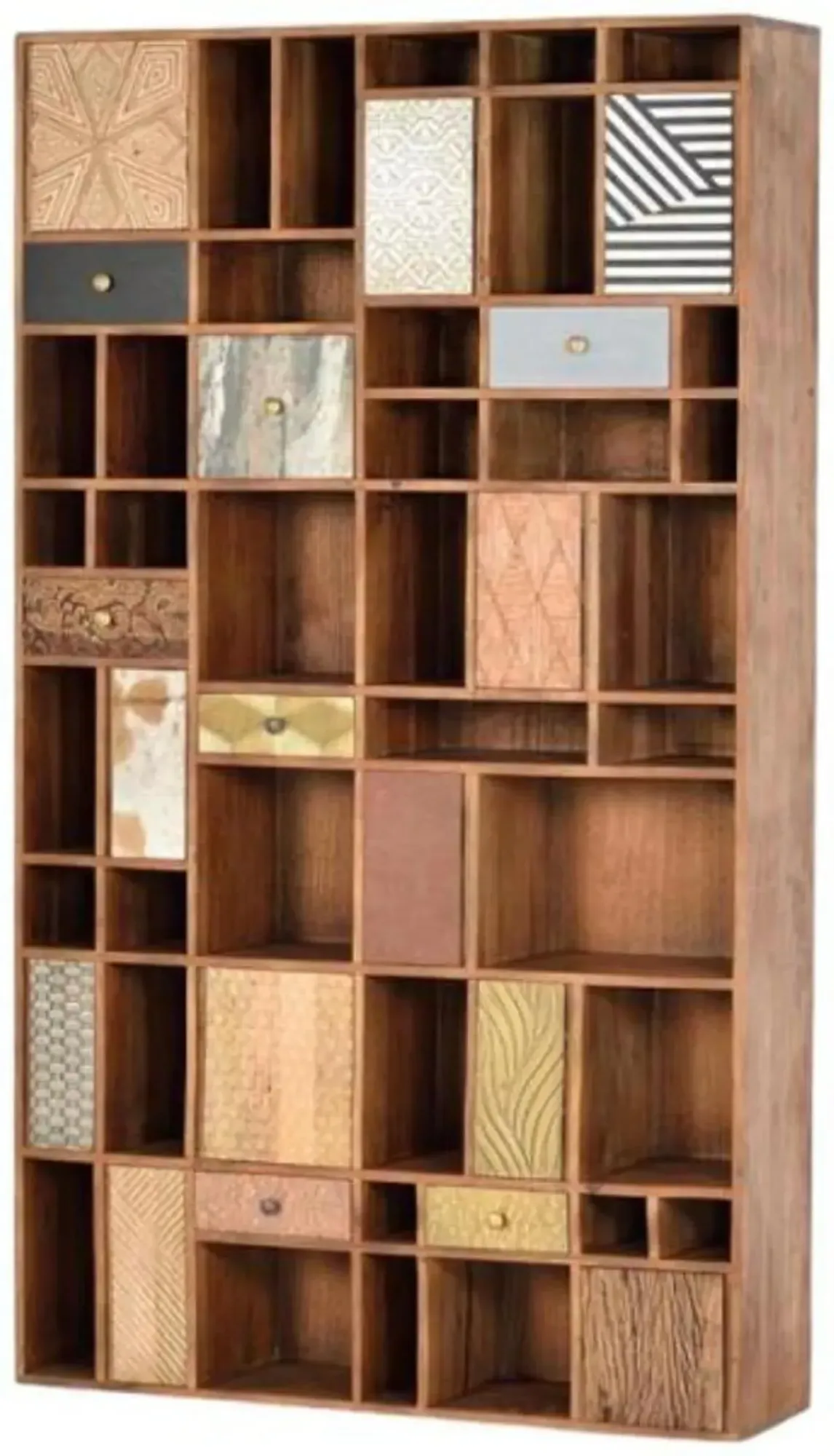 Bonham Solid Mango Wood Bookcase - Light Walnut