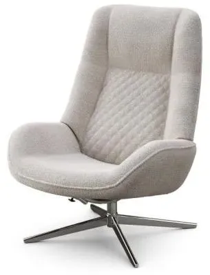 Bordeaux Balder Swivel Recliner Chair - Cream, Leather image