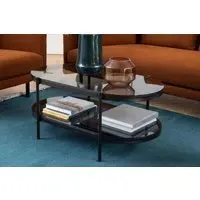 Briar Oval Coffee Table - Black, Glass