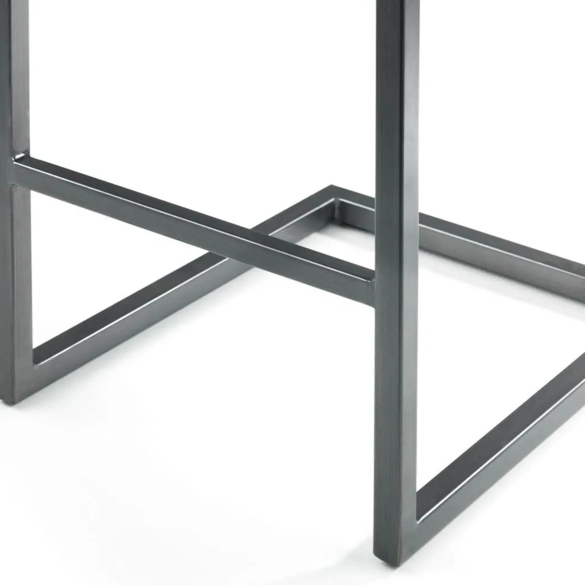 Brooklyn Barstool with Back - Grey, Faux Leather