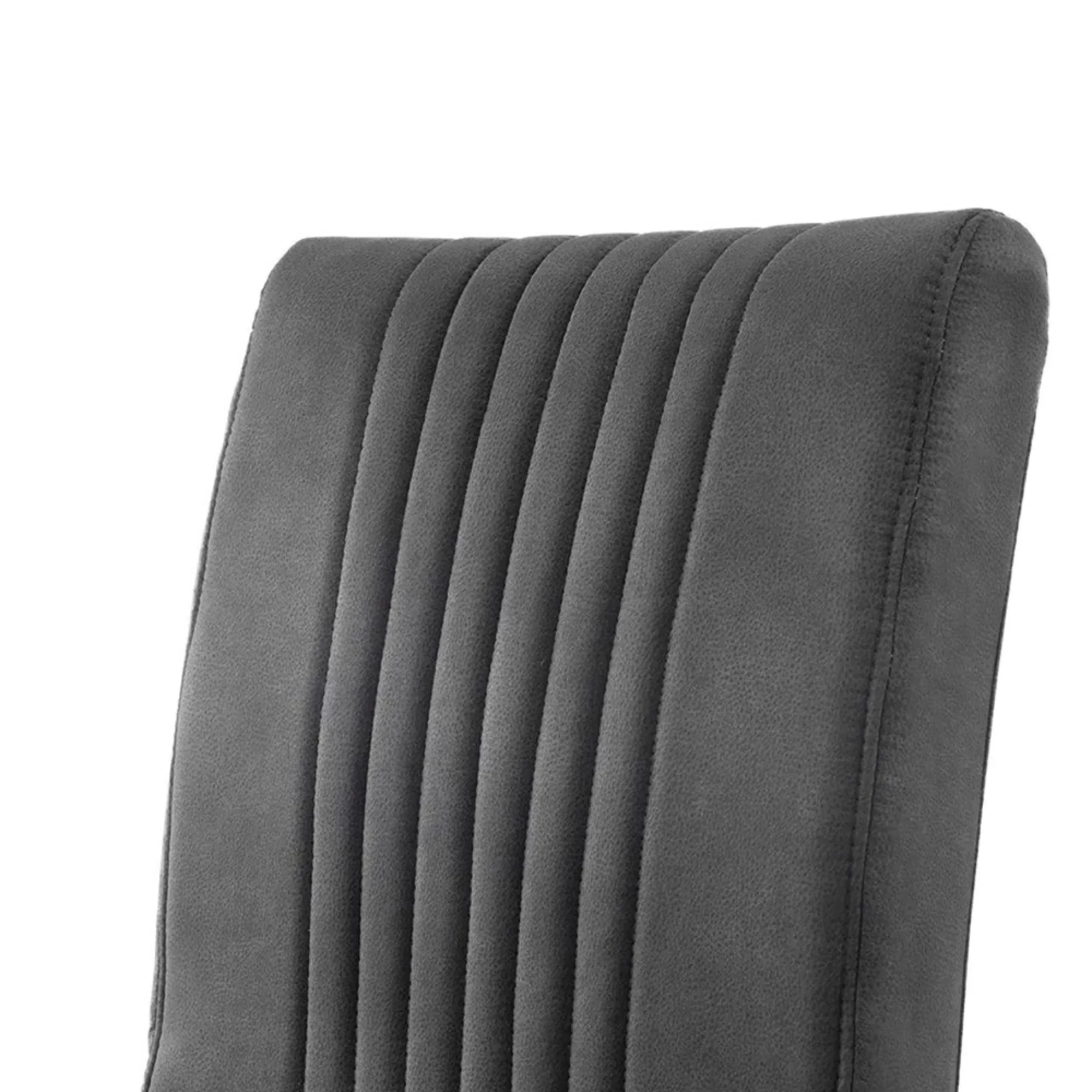Brooklyn Cantilever Dining Chair - Charcoal Grey, Suede