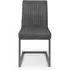 Brooklyn Cantilever Dining Chair - Charcoal Grey, Suede