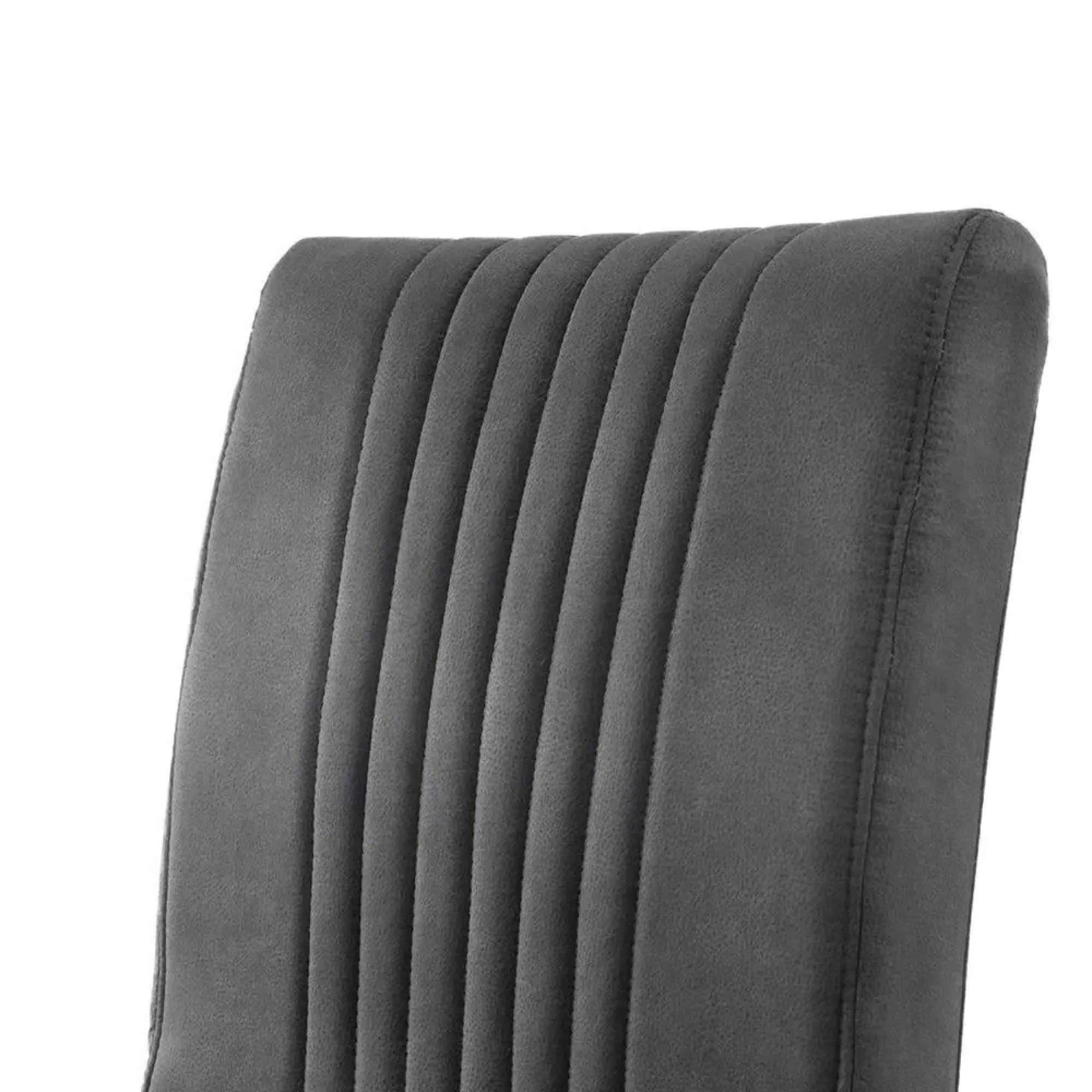 Brooklyn Cantilever Dining Chair - Charcoal Grey, Suede