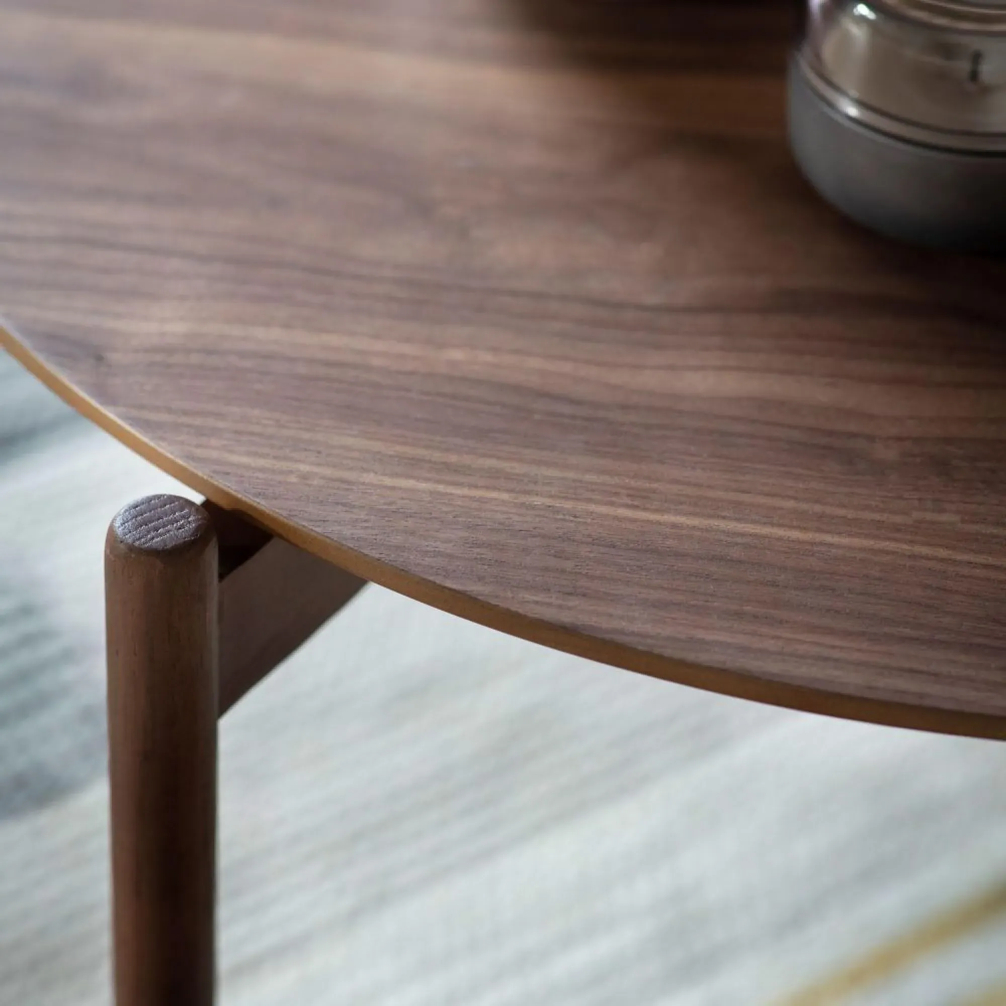 Burley Round Coffee Table - Walnut