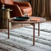 Burley Round Coffee Table - Walnut