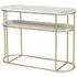 Buxton Oval Console Table - White, Marble