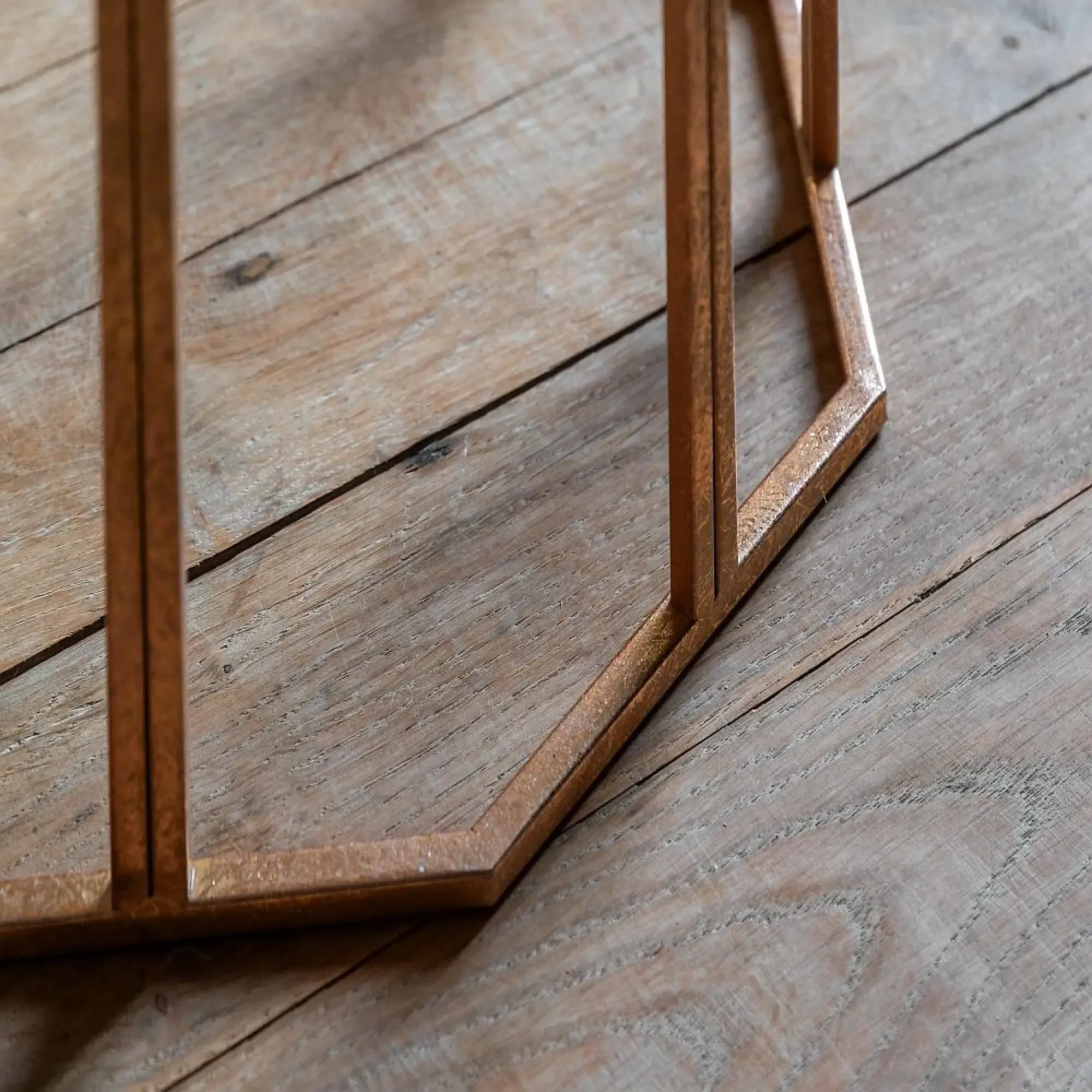 Canterbury Round Side Table - Gold