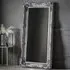 Carved Louis Leaner Rectangular Mirror - Silver