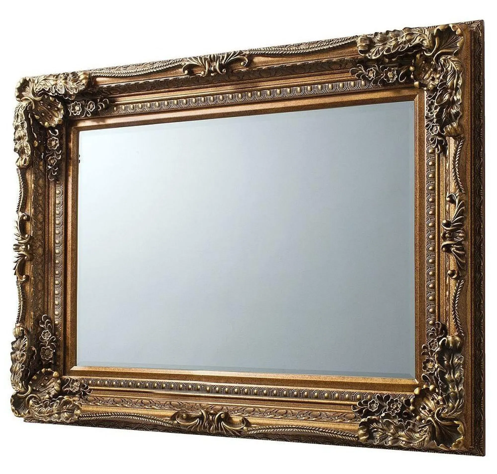 Carved Louis Rectangular Mirror - Gold