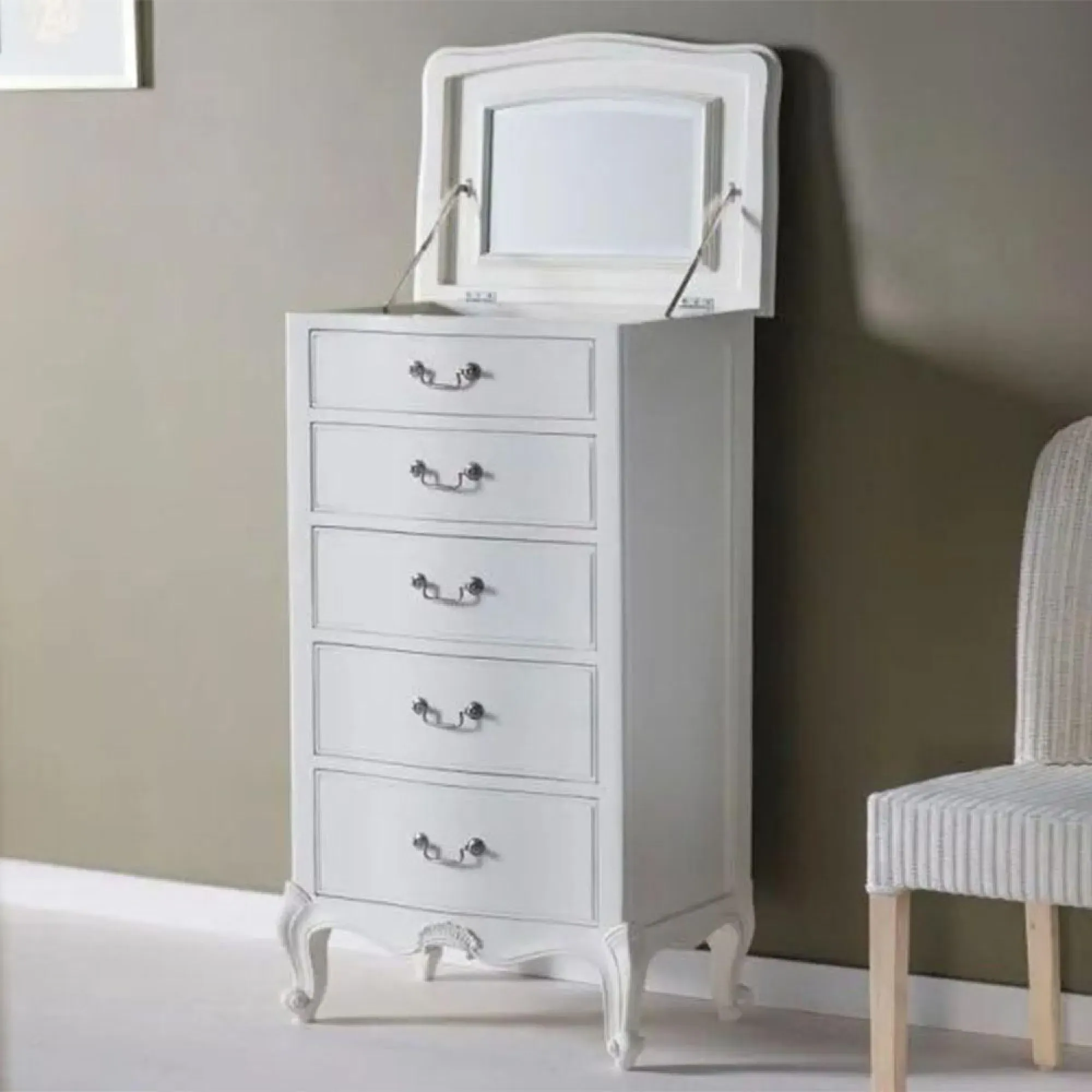 Chic Lingerie 5 Drawer Chest A164 - Vanilla White