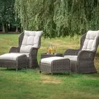 Cinto High Back Lounge Set - Natural, Rattan