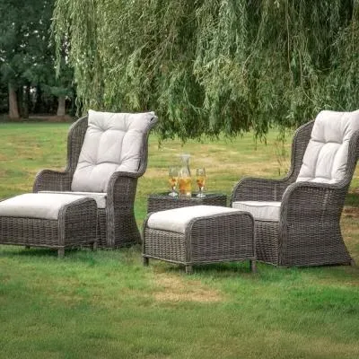 Cinto High Back Lounge Set - Natural, Rattan image