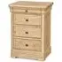 Clemence Richard Moreno 4 Drawer Bedside Cabinet - Oak