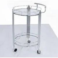 Cohen Glass Drinks Trolley - Chrome