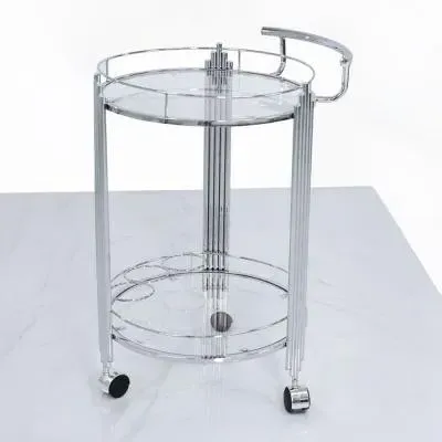 Cohen Glass Drinks Trolley - Chrome image