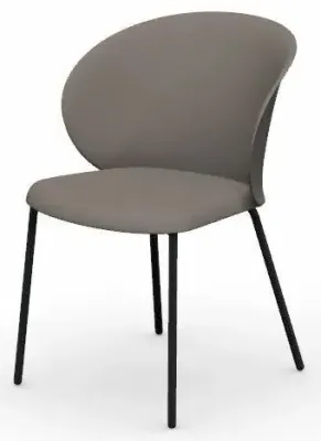 Connubia By Calligaris Tuka Dining Chair - Taupe, Metal