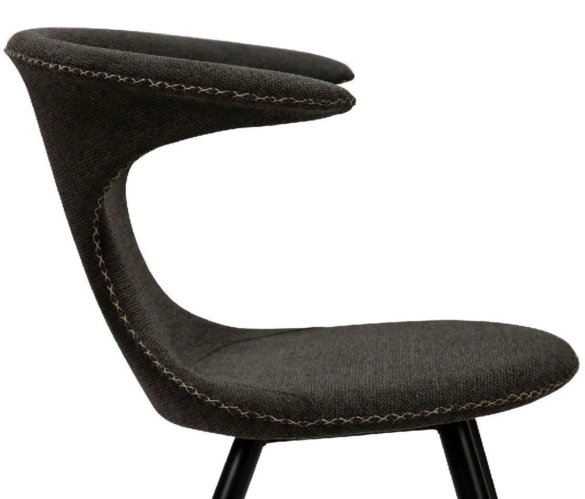 Dan Form Flair Crow Dining Chair Set - Black, Fabric