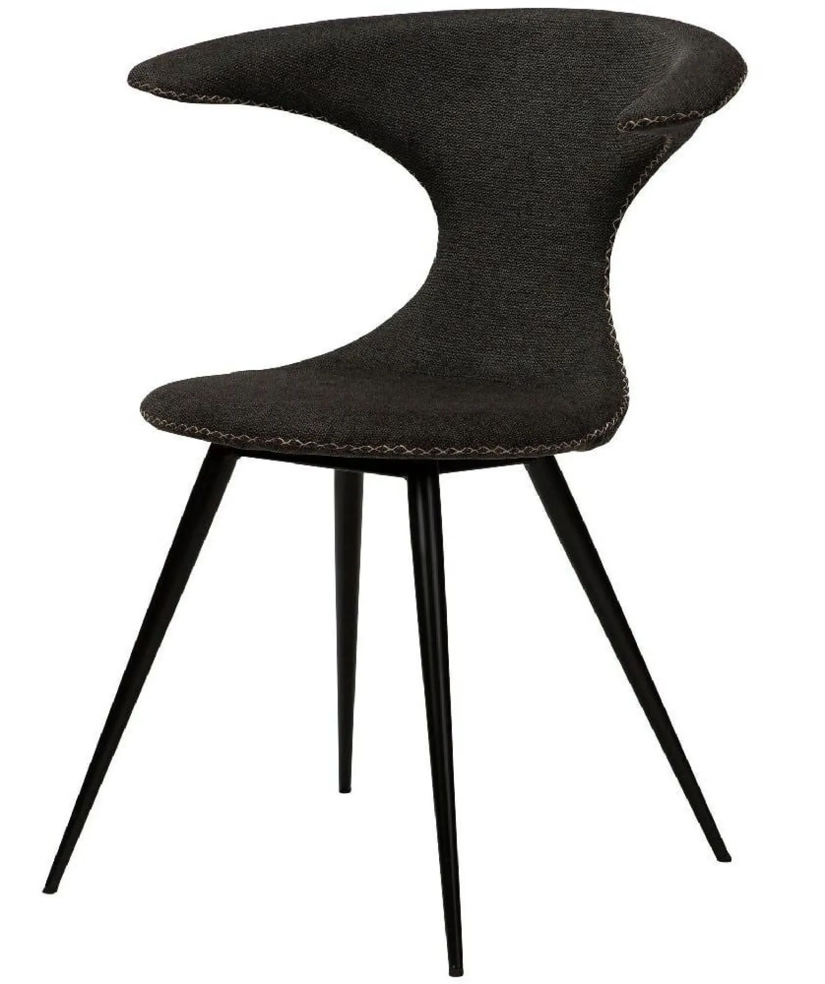 Dan Form Flair Crow Dining Chair Set - Black, Fabric