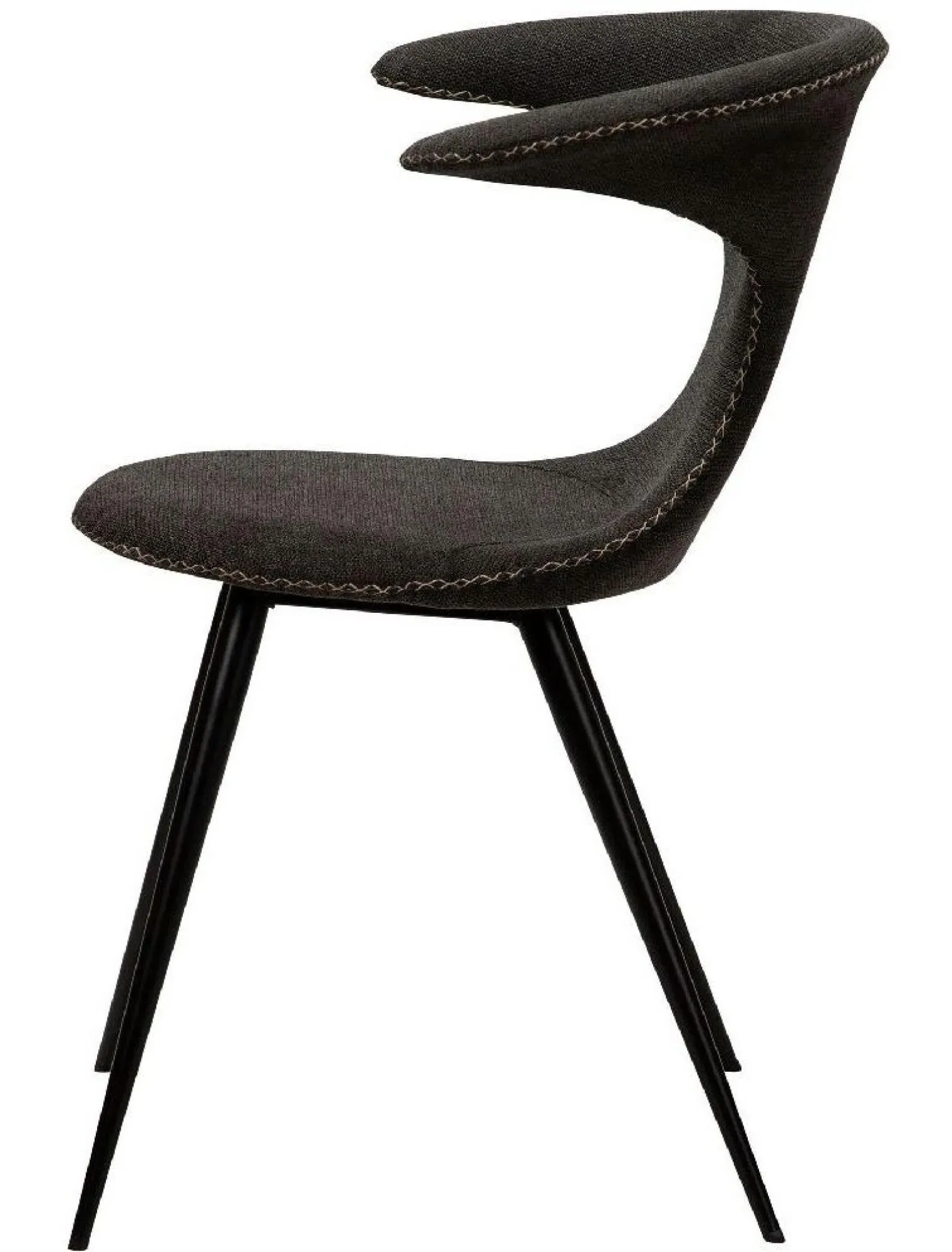 Dan Form Flair Crow Dining Chair Set - Black, Fabric