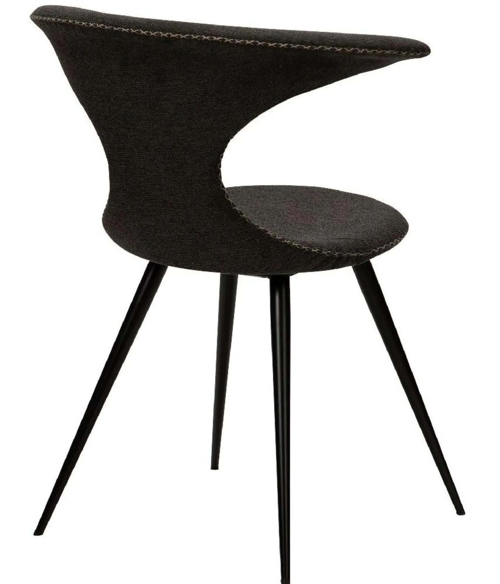 Dan Form Flair Crow Dining Chair Set - Black, Fabric