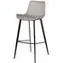 Dan Form Hype Alu Bar Stool Set with Black Legs - Velvet