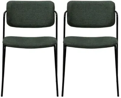 Dan Form Zed Dining Chair Set - Sage Green, Fabric