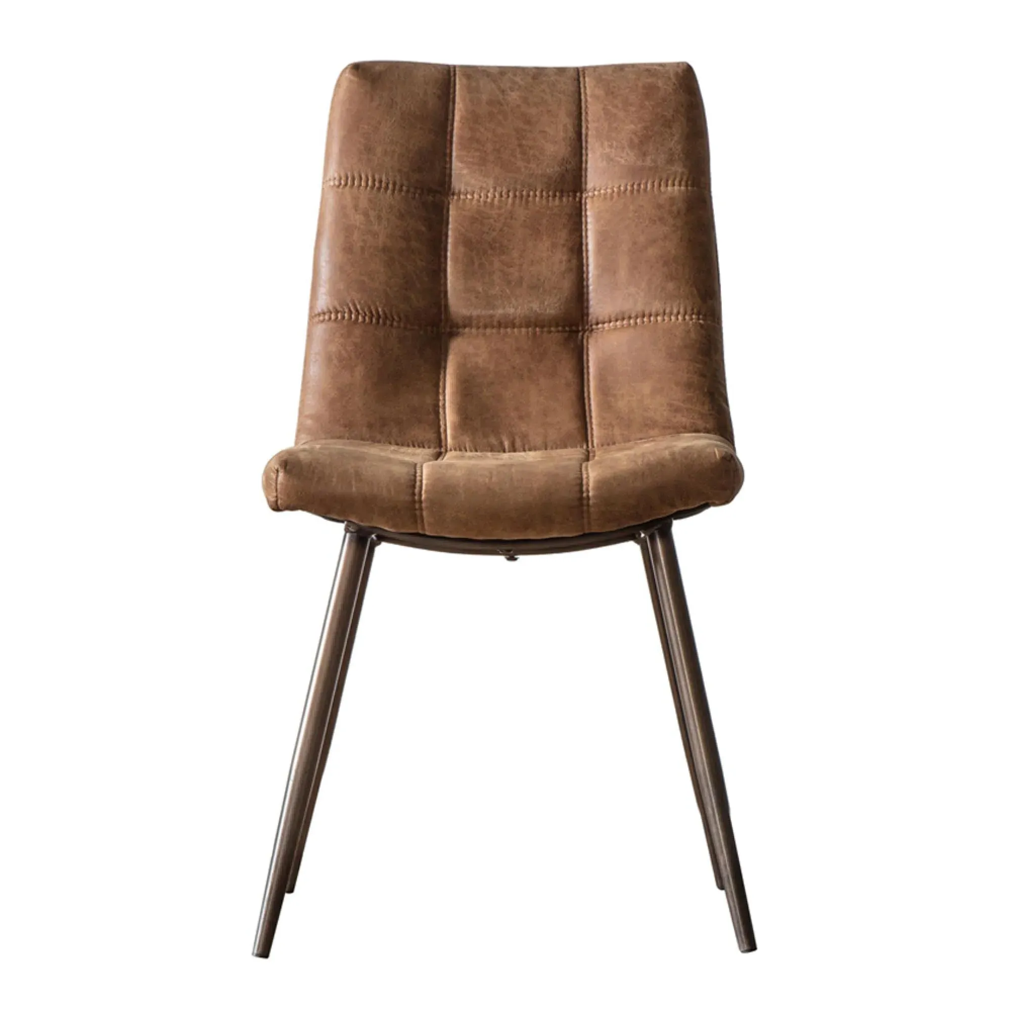 Darwin Dining Chair Set of 6 - Brown, Leather