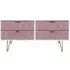 Diamond Bed Box with Hairpin Legs - Pink, White