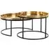 Dustin Round Coffee Table Set of 2 - Gold, Black